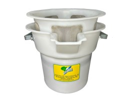 Balde De Limpeza E Manejo De Ovos E Larvas De Peixes - 30 Litros - Branco Natural